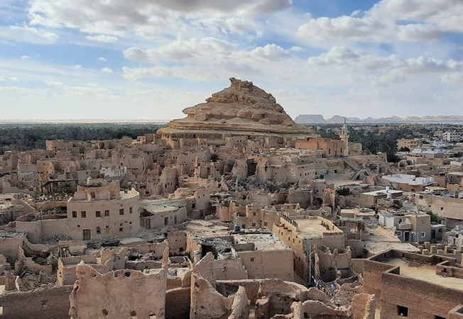 An upper view of Siwa, Egypt